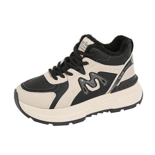 Damen Sportliche High-Top Sneakers mit kuscheligem Innenfutter und rutschfester Profilsohle R&B