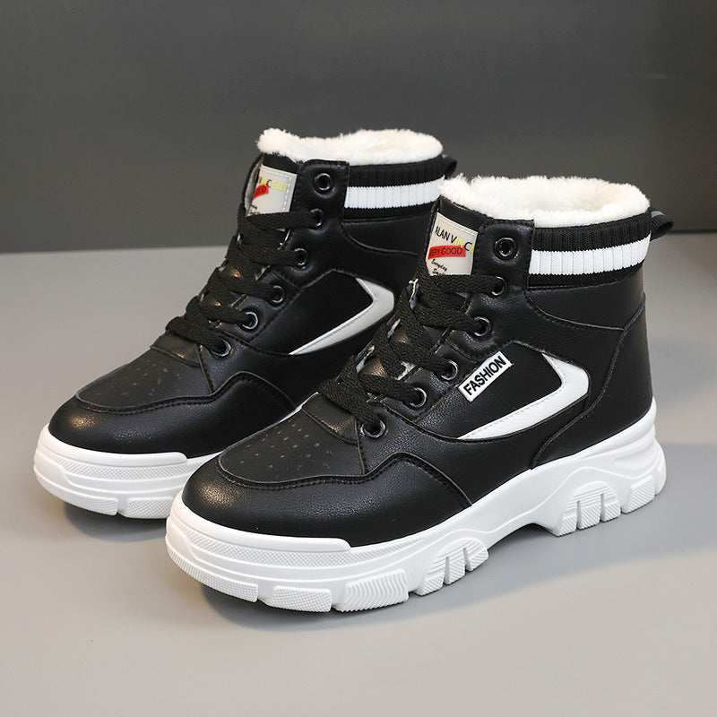 Damen modische High-Top Sneakers mit warmem Innenfutter und strapazierfähigem Obermaterial R&B