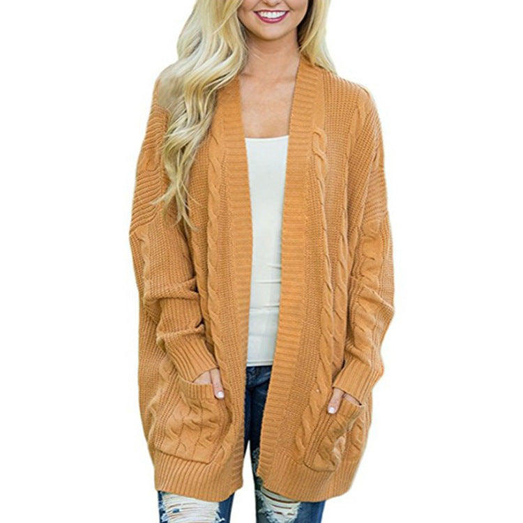 Damen Grobstrick Cardigan mit tiefen Taschen und eleganter Struktur R&B