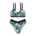 Damen Bikini mit floralem Design und verstellbaren Trägern R&B
