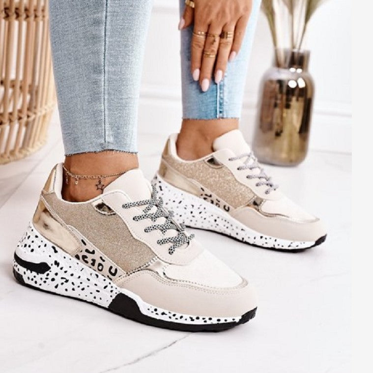 Damen Sportliche Sneaker mit modischem Glitzer-Detail und rutschsicherer Sohle R&B