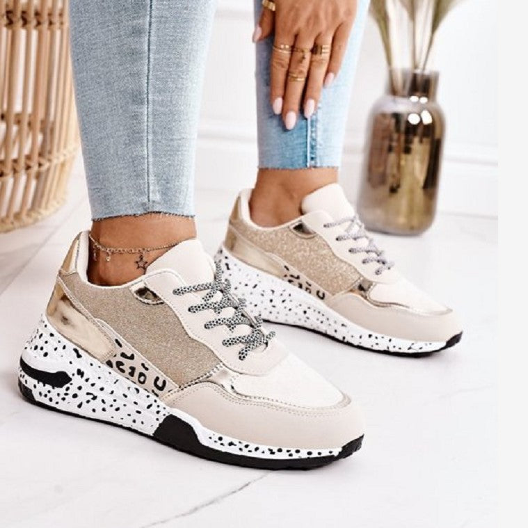Damen Sportliche Sneaker mit modischem Glitzer-Detail und rutschsicherer Sohle R&B