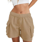 Damen lässige Freizeithose mit komfortablem Gummibund und praktischen Seitentaschen R&B