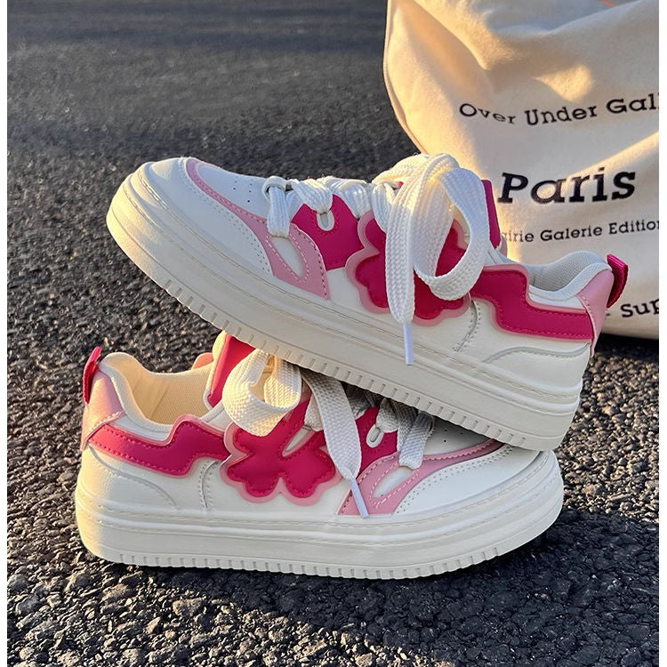 Damen Trendige Sneakers mit verspieltem Blüten-Design und bequemer Sohle R&B