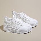 Damen Komfortable Plateau-Sneakers mit atmungsaktivem Obermaterial R&B