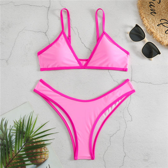 Damen Bikini-Set mit sportlichem Schnitt und trendigen Kontrastdetails R&B