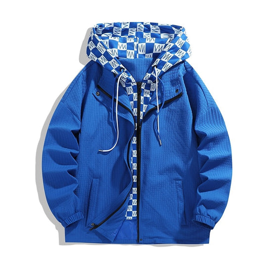 Damen leichte Funktionsjacke mit verstellbarer Kapuze und atmungsaktivem Innenfutter R&B
