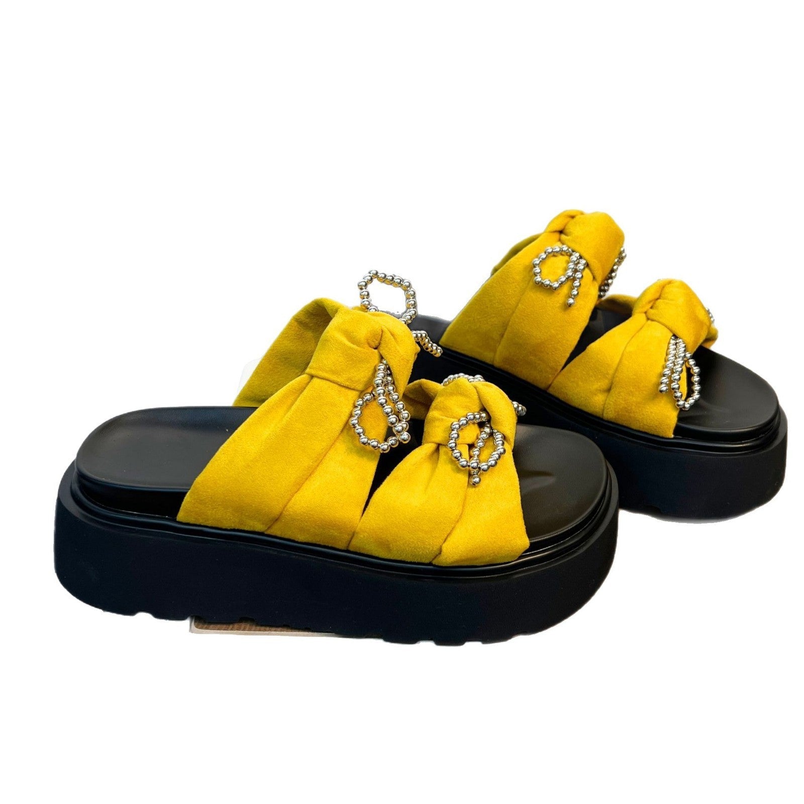 Damen Modische Plateauschuhe mit festlichem Schmuck R&B