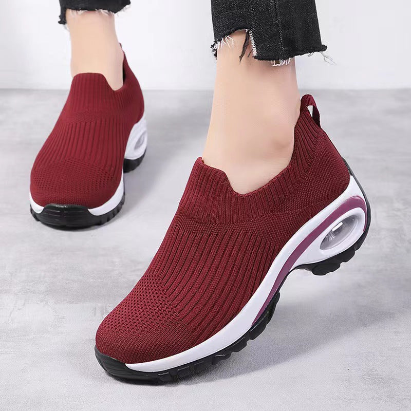 Damen Sneakers mit atmungsaktivem Strickdesign und stoßdämpfender Sohle R&B