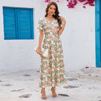 Damen Maxikleid mit Blumenmuster R&B