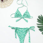 Damen Triangel-Bikini mit verspieltem BindR&Band und floralem Design R&B