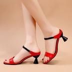 Damen High-Heel Sandalen mit elegantem Riemendesign und modischem Klob Absatz R&B