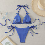 Damen Triangel-Bikini mit verspielten Schleifen R&B