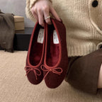 Damen Fleece Ballerinas mit flexiblem Absatz R&B