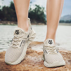 Damen atmungsaktive Sport Sneakers mit innovativer Sohlenstruktur