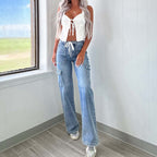 Damen Cargo-Jeans im lässigen Design R&B