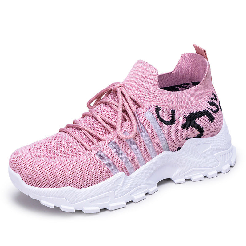 Damen Sportliche Strick-Sneaker mit elastischem Einstieg und rutschfester Sohle R&B