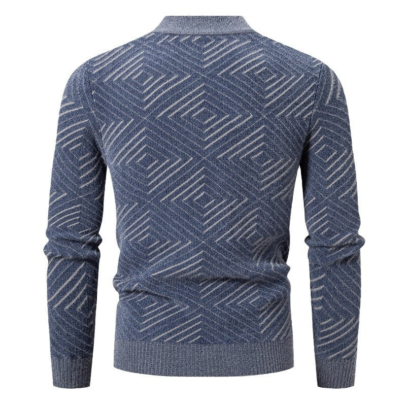 Herren eleganter Pullover mit Strukturmuster R&B
