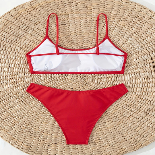 Damen Bikini-Set mit gefüttertem Oberteil und hoch geschnittenem Slip R&B