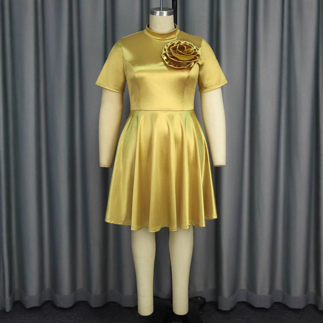 Damen Elegantes Kleid mit Blumendekor R&B