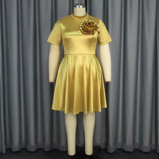 Damen Elegantes Kleid mit Blumendekor R&B