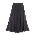 Damen Maxirock mit elegantem Pünktchenmuster und fließendem Schnitt R&B