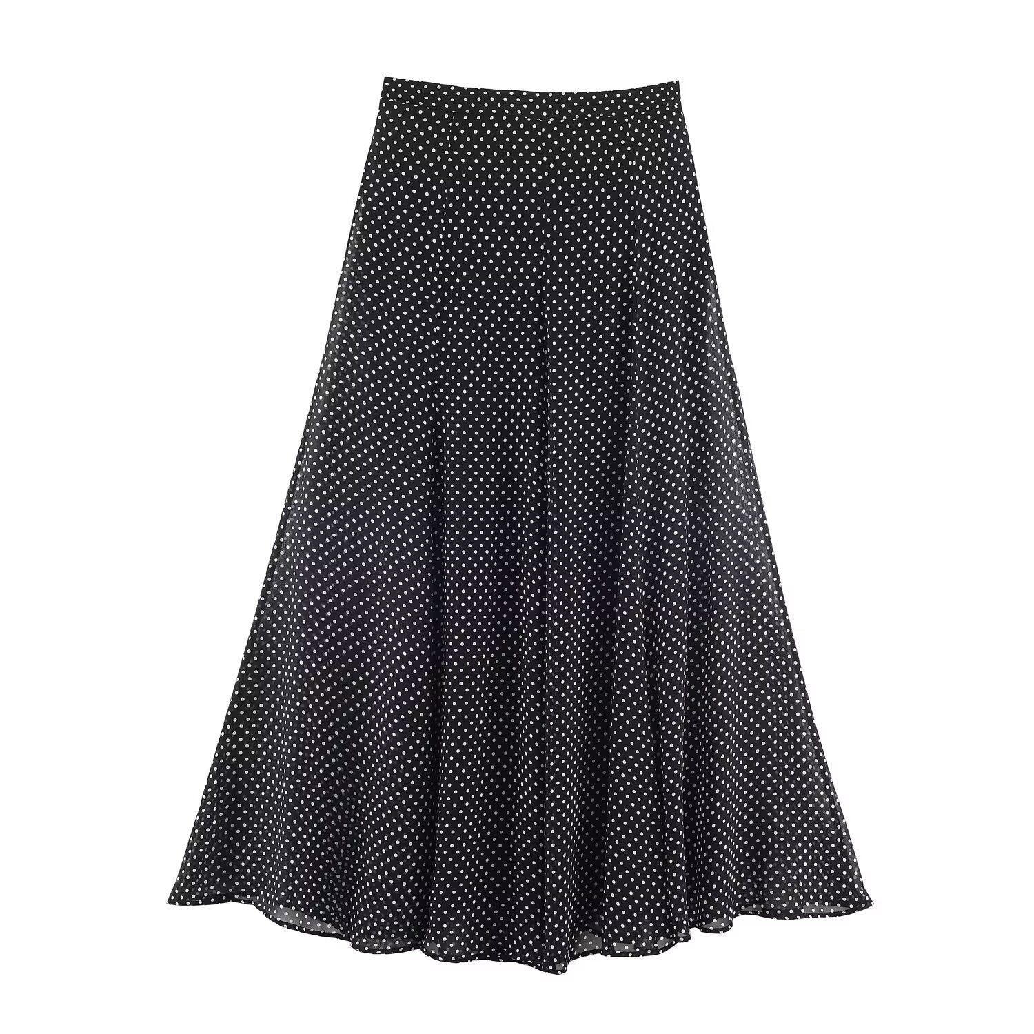 Damen Maxirock mit elegantem Pünktchenmuster und fließendem Schnitt R&B