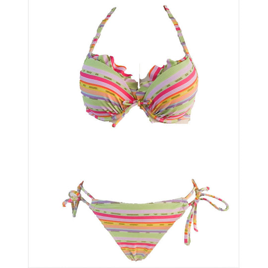 Damen Bikiniset mit modischem Streifenmuster R&B
