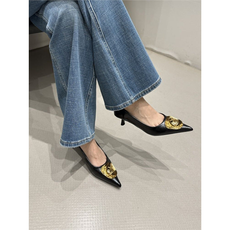 Damen spitze High Heels mit eleganten Blumendetails R&B