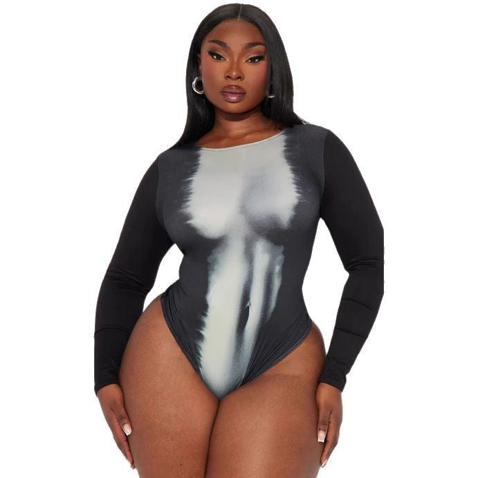 Damen Langarm Bodysuit R&B