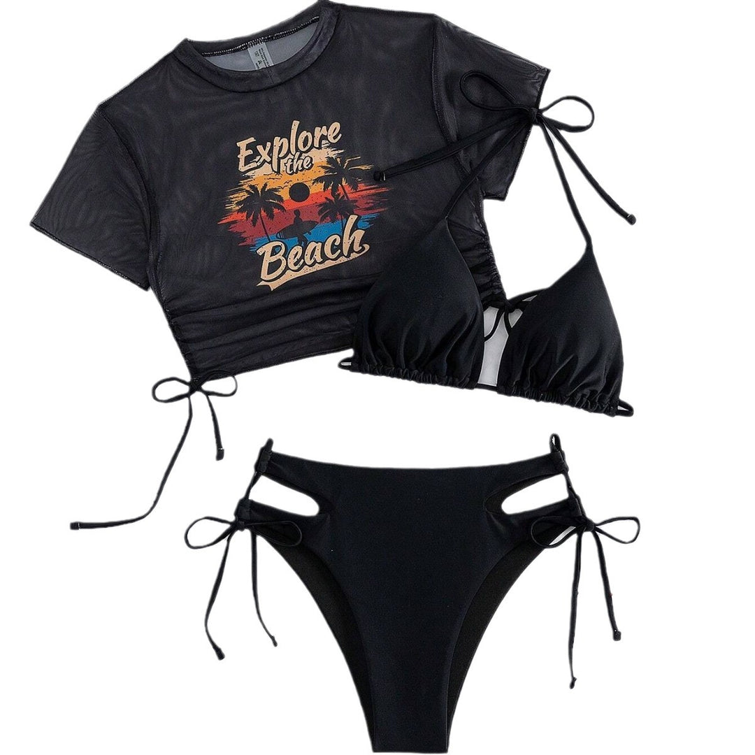 Damen Set mit Crop-Top und Triangel-Bikini R&B