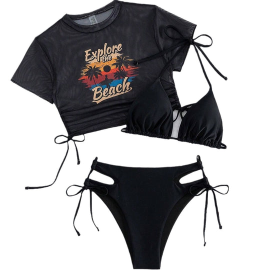 Damen Set mit Crop-Top und Triangel-Bikini R&B