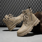 Damen Komfortable Stiefel mit seitlichem Reißverschluss und robuster Sohle