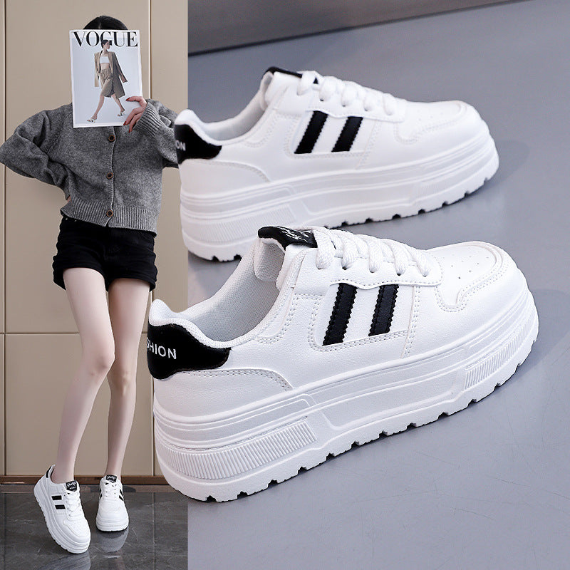 Damen Sneaker mit hohem Plateau und atmungsaktiver Oberfläche R&B