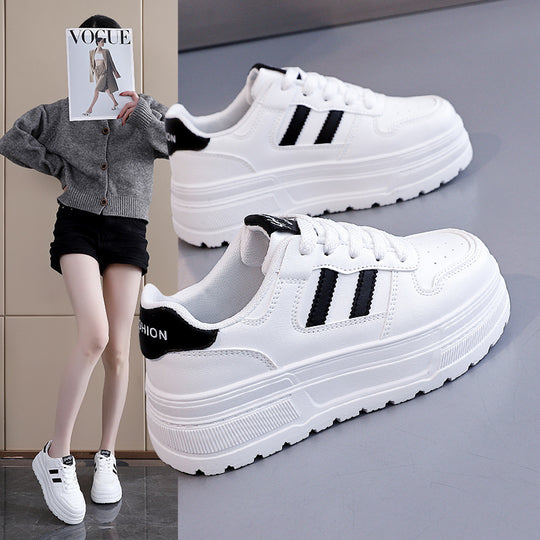 Damen Sneaker mit hohem Plateau und atmungsaktiver Oberfläche R&B