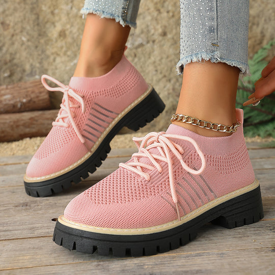 Damen Sportliche Strick-Sneaker mit rutschfester Sohle R&B