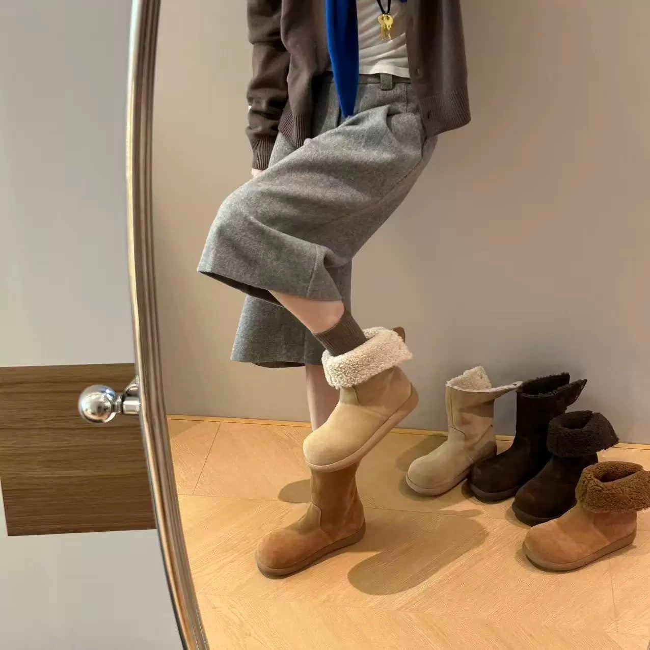 Damen Komfortable Winterboots mit weich gefüttertem Innenbereich R&B