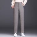Damen elegante Hochbund Stoffhose