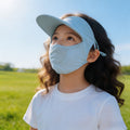 Damen nan Sonnenschutz-Visier mit integrierter atmungsaktiver Gesichtsmaske und verstellbarem Nackenzug R&B