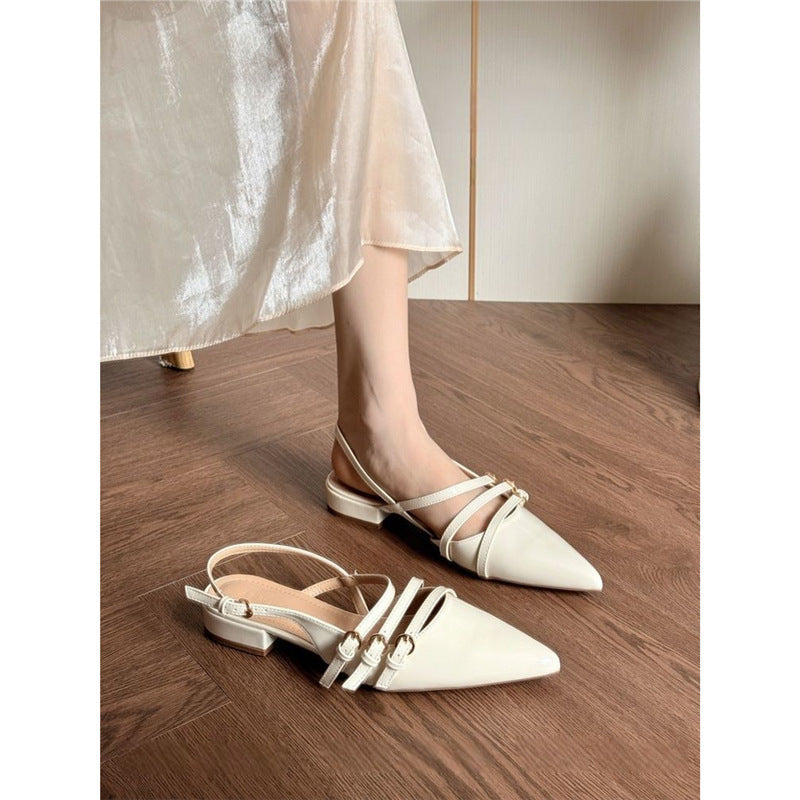 Damen Slingback Ballerinas mit dekorativen Riemchen R&B