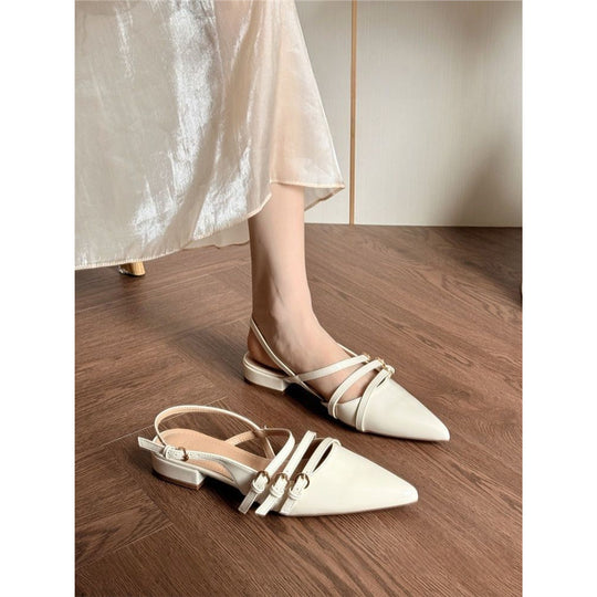 Damen Slingback Ballerinas mit dekorativen Riemchen R&B