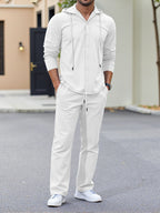 Herren lässiges Kapuzenshirt mit praktischen Taschen und Jogginghose R&B