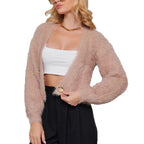 Strickjacke Damen flauschig oversized aus weichem Material