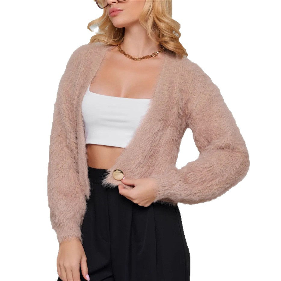 Strickjacke Damen flauschig oversized aus weichem Material