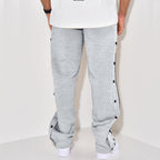 Herren Sportliche Jogginghose mit Druckknopf-Detail und seitlichen Taschen R&B