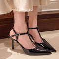 Damen elegante T-Strap High Heels R&B