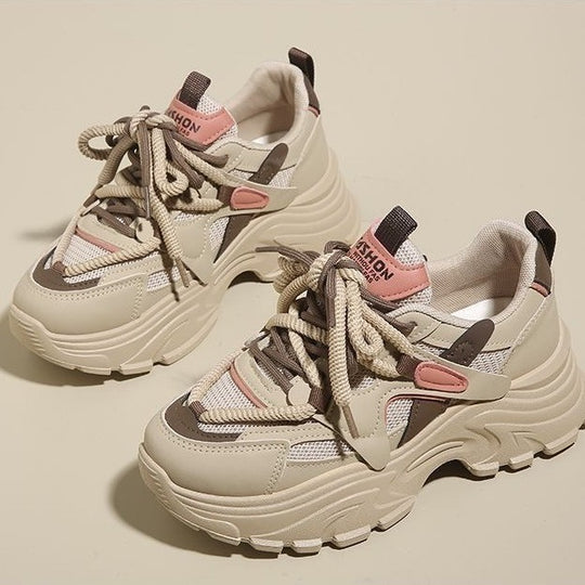 Damen Chunky Sneakers mit atmungsaktiven Mesh-Einsätzen und komfortabler Dämpfung R&B