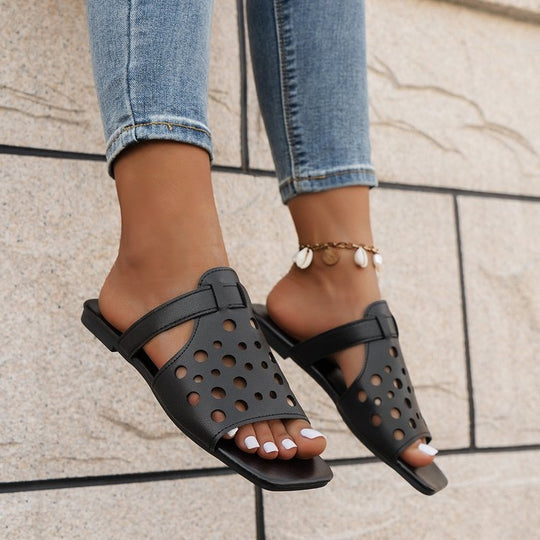 Damen bequeme Open-Toe Sandalen mit atmungsaktiven Lüftungsöffnungen R&B