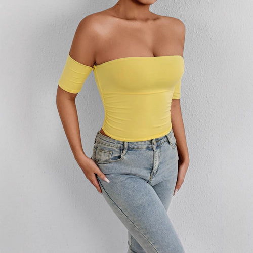 Damen Off-Shoulder Top mit figurformendem Schnitt R&B