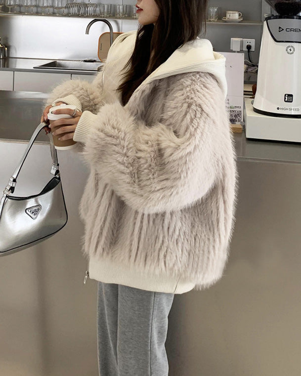 R&B | Locker Faux Fox Fell Jacke